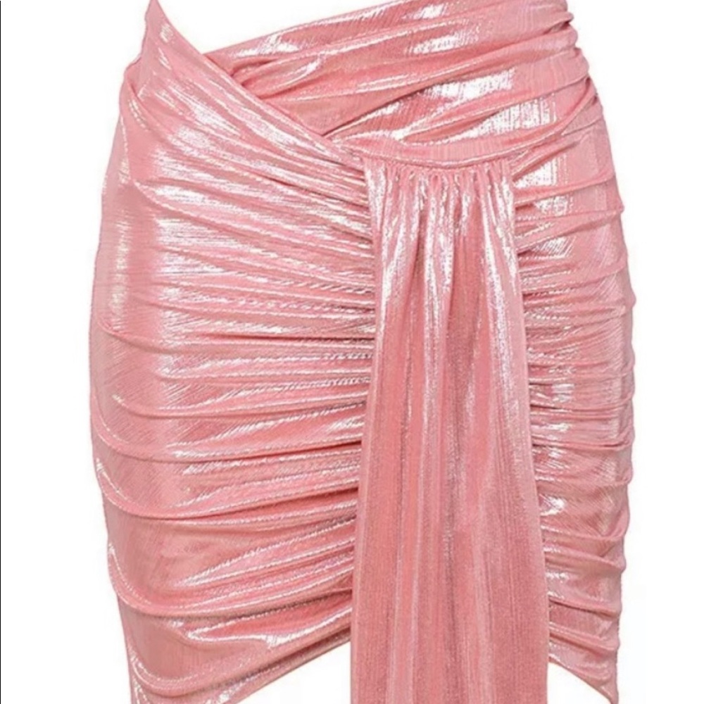 House of CB ‘Roxanne’ Pink Metallic Skirt XS - Picture 3 of 13